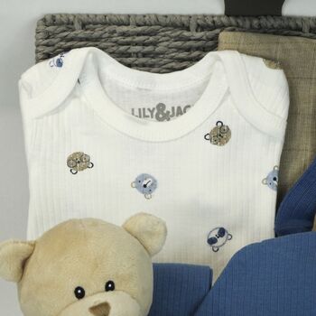 Peek A Bear New Baby Boy Gift Set Hamper, 4 of 7
