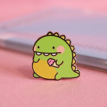 Dinosaur Enamel Pin | Cute Pin Badges, 3 of 5