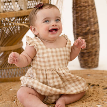 Matching Family Baby's Gingham Sundress And Knickers, 3 of 8
