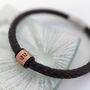 Leather Bracelet With A Copper Ring, 22nd Anniversary, thumbnail 1 of 4