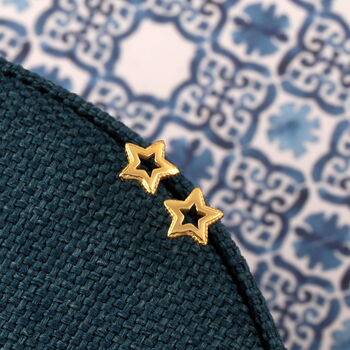 'Friends Stars' Sterling Silver Cutout Star Earrings, 6 of 7