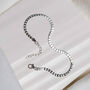 Sterling Silver Greek Box Chain Bracelet, thumbnail 3 of 5