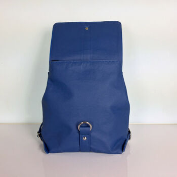 Handcrafted Small Royal Blue Backpack, 4 of 6