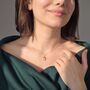 18ct Gold Plated Raw Aquamarine Crystal Necklace, thumbnail 3 of 6