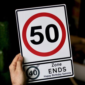 70th Birthday Milestone Metal Road Sign, 6 of 6