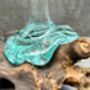Molten Glass Vase On Teak Driftwood Handmade Wooden Decor Individual Gift, thumbnail 5 of 6