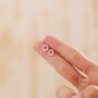 Sterling Silver Open Hexagon Stud Earrings, thumbnail 6 of 12