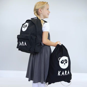 Personalised Panda Children's School Gym Bag, 3 of 6