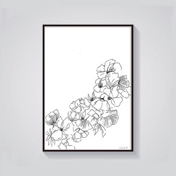 Sketchy Flowers Art Print, 2 of 2