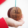 Personalised Wooden Christmas Bauble Ring Box, thumbnail 4 of 5