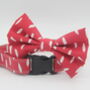 Red Smudge Dog Bow Tie, thumbnail 4 of 5