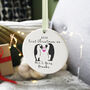 Penguin First Married Christmas Ceramic Decoration, thumbnail 6 of 6