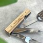 Personalised Wooden Handled Three In One BBQ Tool Set, thumbnail 6 of 6