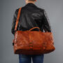 Genuine Leather Holdall With Straps Detail, thumbnail 5 of 12