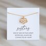 Sisters Necklace, Infinity Heart Pendant, Sterling Silver Personalised Sister Gift, thumbnail 1 of 10