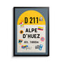 Personalised Cycling Road Sign, Alpe D’huez Art Poster, thumbnail 2 of 9