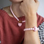 Pink Heart Bead Bracelet, thumbnail 3 of 4