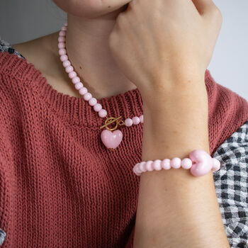 Pink Heart Bead Bracelet, 3 of 4
