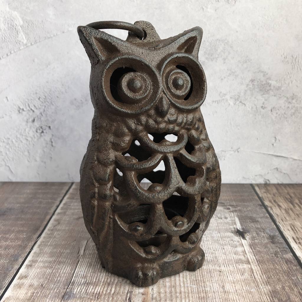 Cast Iron Owl Tealight Candle Lantern By Garden Selections