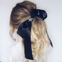 Oversized Ivory Satin Bridal Hairbow With Star, thumbnail 2 of 5