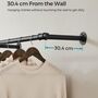 Black Wall Mounted Clothes Rail Clothes Rack Dryer, thumbnail 5 of 7