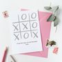Xoxo Noughts And Crosses Valentine's Day Card, thumbnail 1 of 2