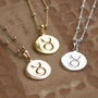 Sterling Silver Taurus Star Sign Necklace, thumbnail 2 of 6