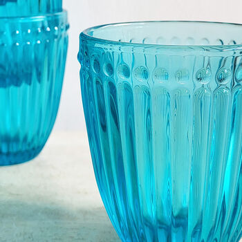 Decorative Glass Tumbler – Aqua, Green, Purple Or Grey, 7 of 9