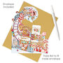 Pop Up 3D Pendulum Card Gingerbread Train, thumbnail 2 of 3