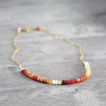 Fire Opal Necklace, 3 of 9