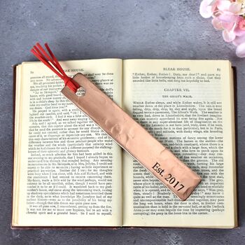 Personalised Copper Bookmark, 7th Wedding Anniversary Gift, 6 of 10