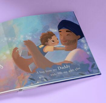 Daddy's Magic Hugs Father's Day Gift Personalised Book, 4 of 7