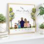 Personalised Family Print Gift With Pets, thumbnail 1 of 12
