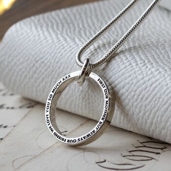 Personalised Mother's Halo Ring Necklace, 2 of 9