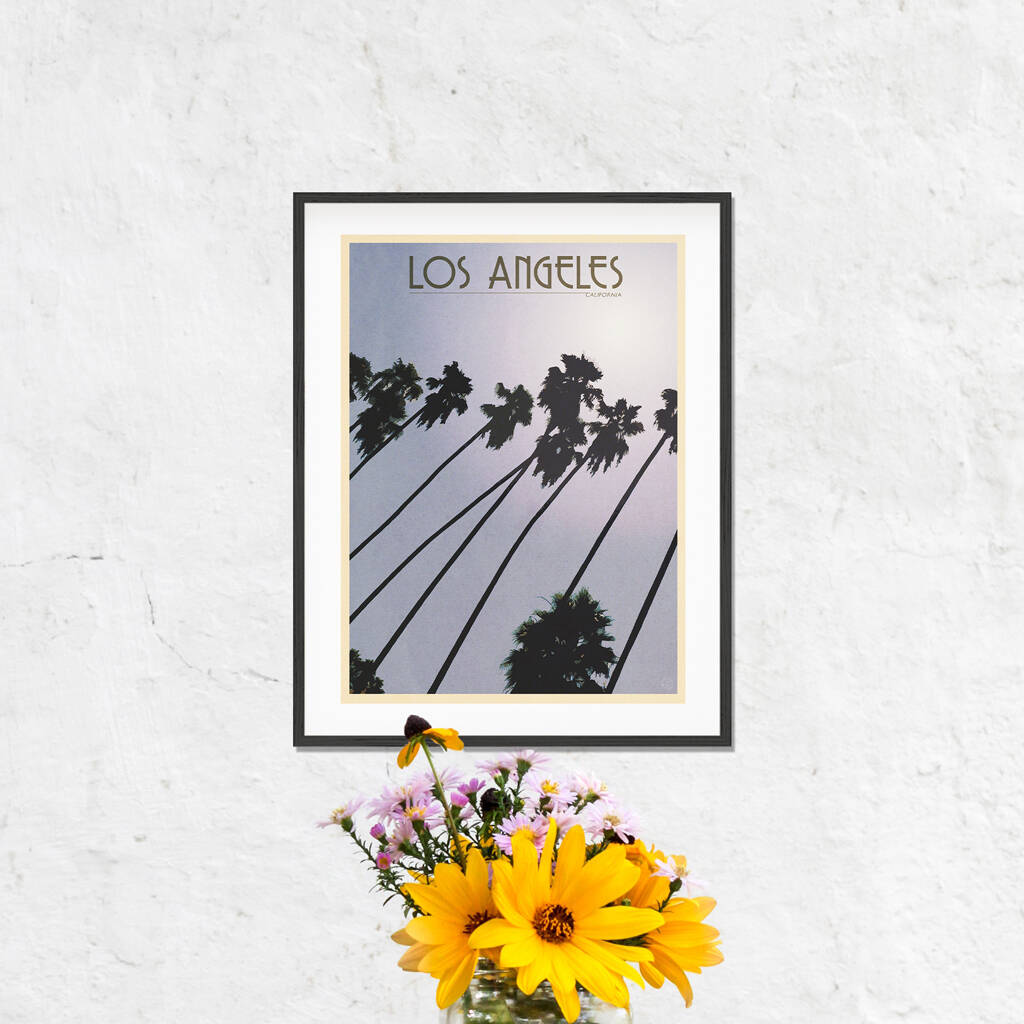 Los Angeles Vintage Style Travel Print By Places & Spaces Art Co