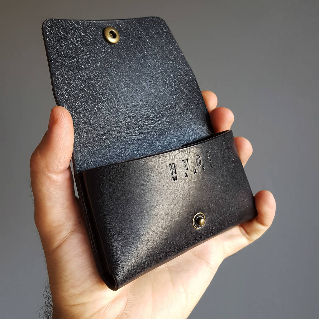 personalised leather card wallet / pouch by hyde wares
