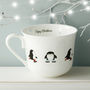 Personalised Skating Penguin Christmas Cup, thumbnail 3 of 4