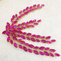 Crackled Pink Crystal Leaf Headpiece, thumbnail 3 of 4