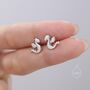 Sterling Silver Extra Small Baby Dragon Stud Earrings, thumbnail 7 of 12