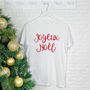 Joyeux Noel Womens Christmas T Shirt, thumbnail 3 of 6