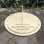 Golden Anniversary Personalised Sundial Engraved Brass, thumbnail 3 of 3