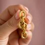Gold Plated Chunky Chain Drop Earrings, thumbnail 4 of 5