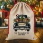Personalised Christmas Vintage Truck Gift Sack, thumbnail 4 of 9