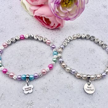 Teacher Gift, Personalised Teacher Bracelet, 12 of 12