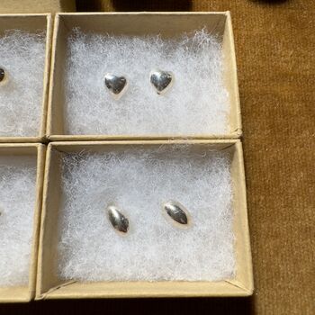 Six Pairs Sterling Silver Stud Everyday Stud Earrings For Christmas, 7 of 10