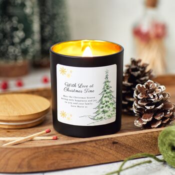 With Love At Christmas Time Personalised Candle Gift Set, 5 of 8