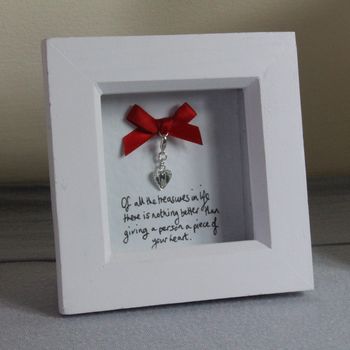 Silver Heart Keepsake Personalised Picture Frame Gift, 3 of 5