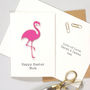 Personalised Pink Flamingo Easter Card, thumbnail 1 of 2