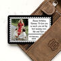 Personalised Stamp Photo And Message Metal Wallet Card, thumbnail 4 of 7