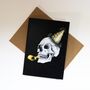 Party Skull Gothic Birthday Card, thumbnail 5 of 7